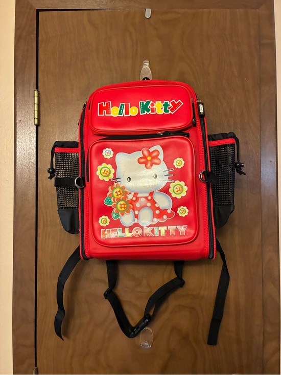 Hello Kitty Handbags - Vintage 90a kingstar Hello  Kitty Red and Black back pack